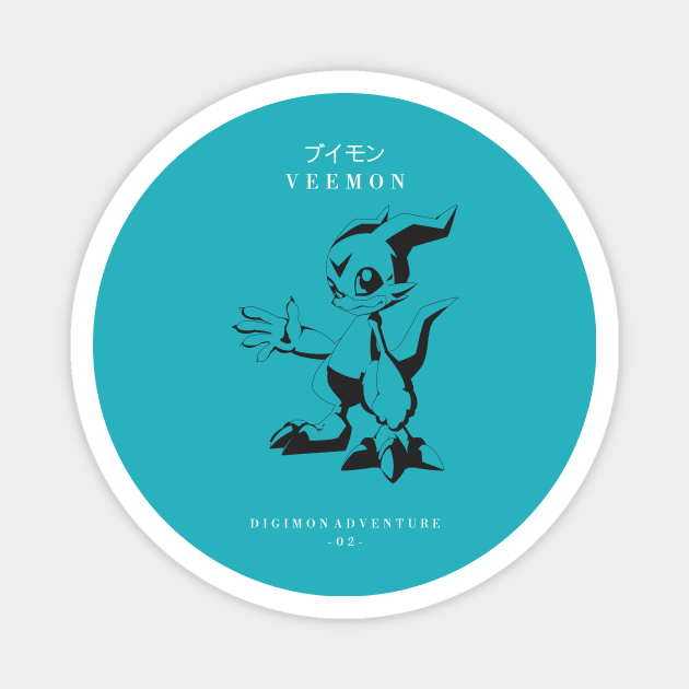 Veemon Partner Magnet by Artmateur Official